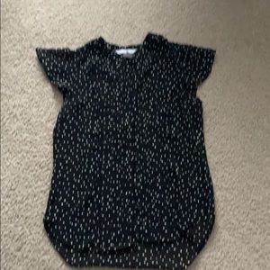 H&M sheer button down blouse